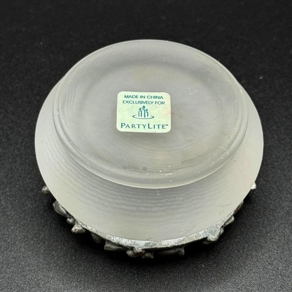 PartyLite frosted glass